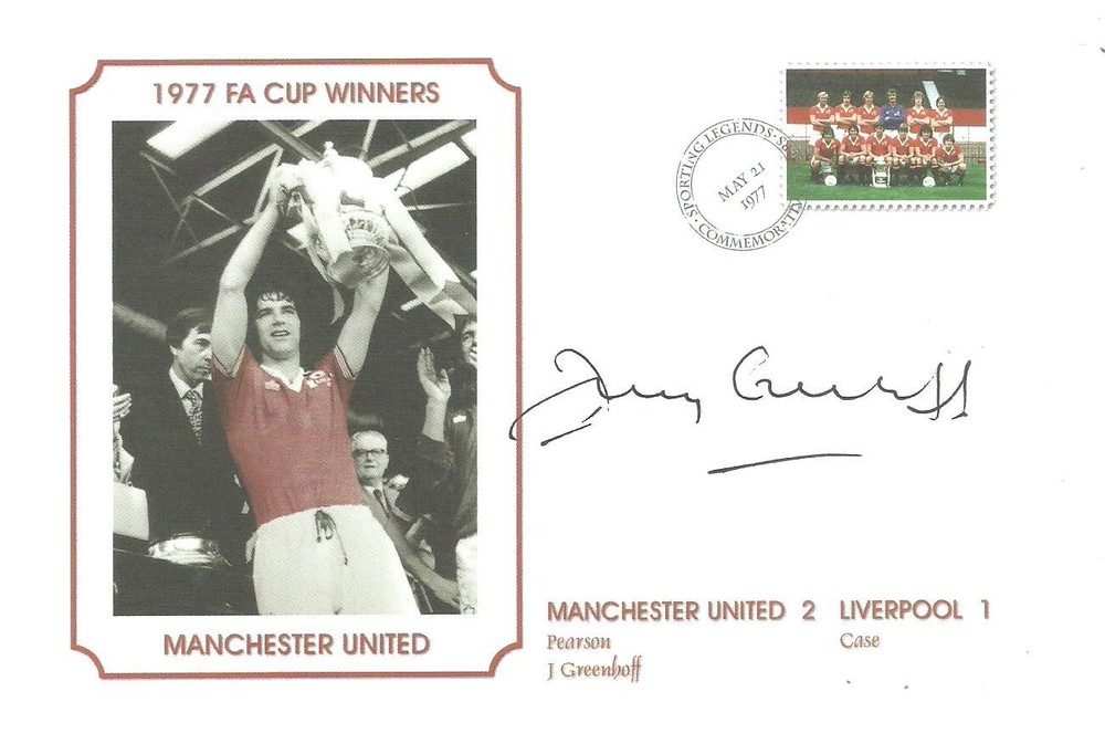 Jimmy Greenhoff - MANCHESTER UNITED - Signed Commemorative Cover