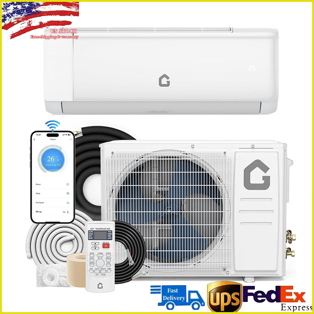 18K BTU Ductless Mini Split AC Heat Pump 19 SEER Cooling System