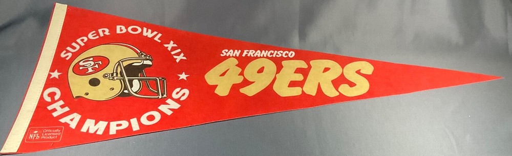 San Francisco Forty-Niners 49ers 1985 Super Bowl XIX Champions Pennant