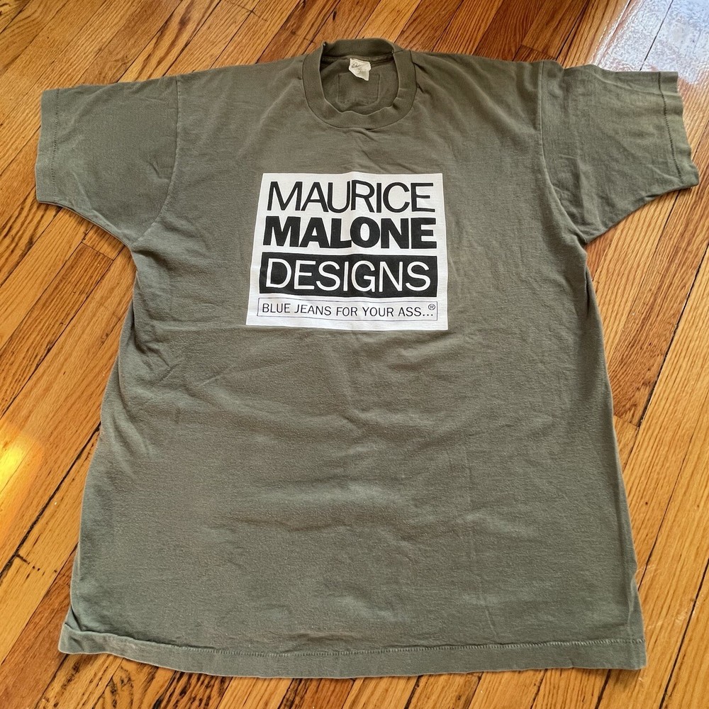 Vintage Maurice Malone Designs Jeans Rap Tee Streetwear Shirt Aaliyah NYC USA-image