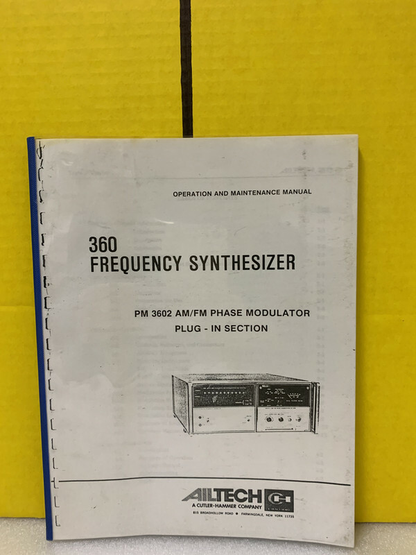 Ailtech 360 PM 3602 Phase Modulator Frequency Synthesizer Plug-In Maintenance Module  