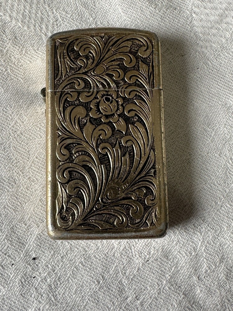 Vintage Park Lighter Slim Flip Top Lighter Working Condition