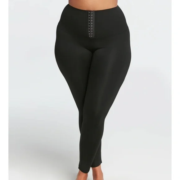 Sheswaisted Black Tummy Control Compression Shapewear Leggings