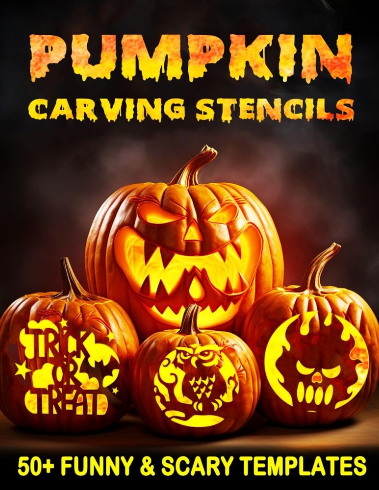Pumpkin Carving Stencils: +50 Funny & Scary Halloween Patterns Templates for Car