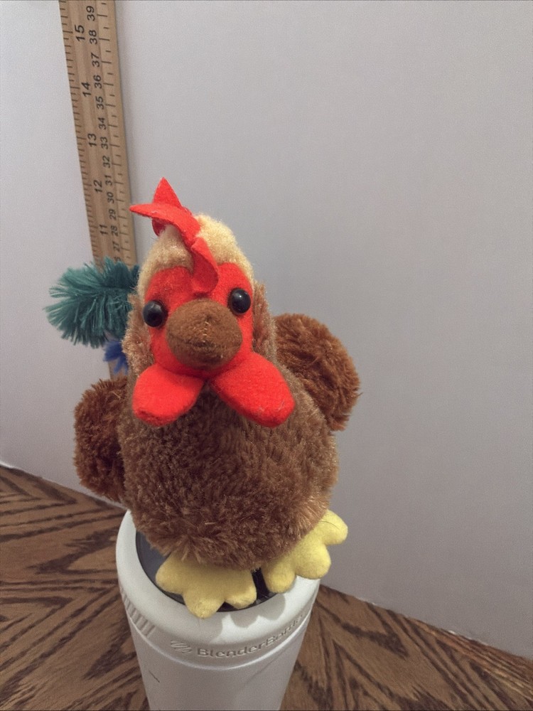 6 Inch Mini Flopsie Cocky Rooster Farm Chicken Plush Stuffed Animal by Aurora