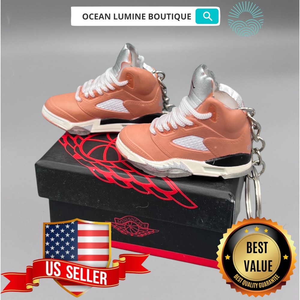 Air Jordan 3D Mini Sneaker Keychain, Shoe Keyring Shoe Box, Display Box Option