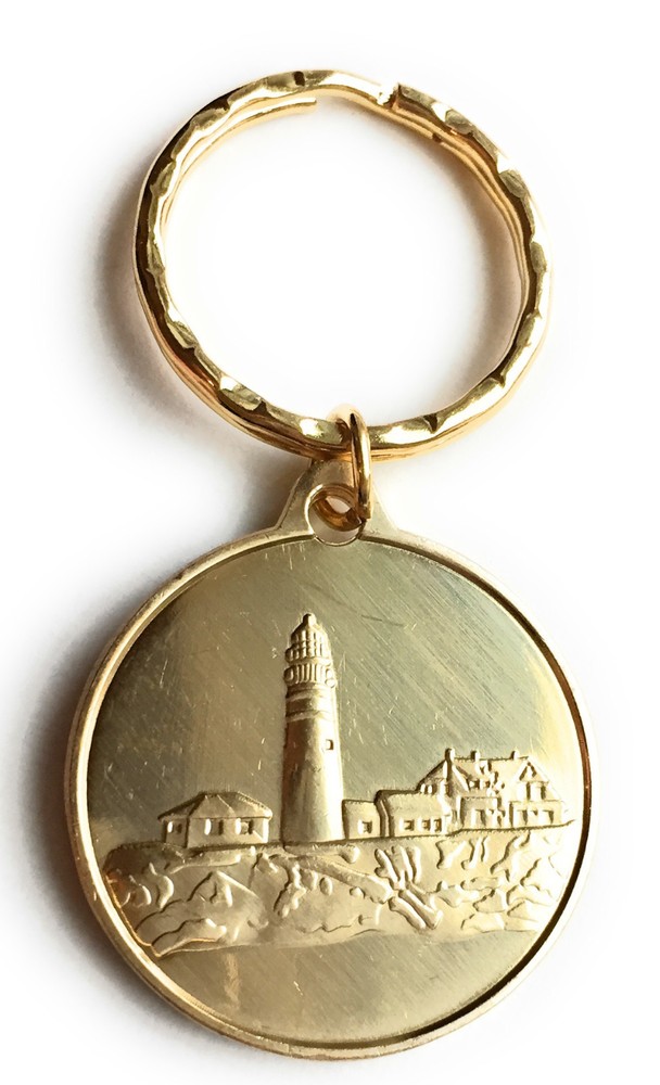 Fog Light Prayer Keychain Lighthouse AA Medallion Bronze Foglight Sobriety Chip