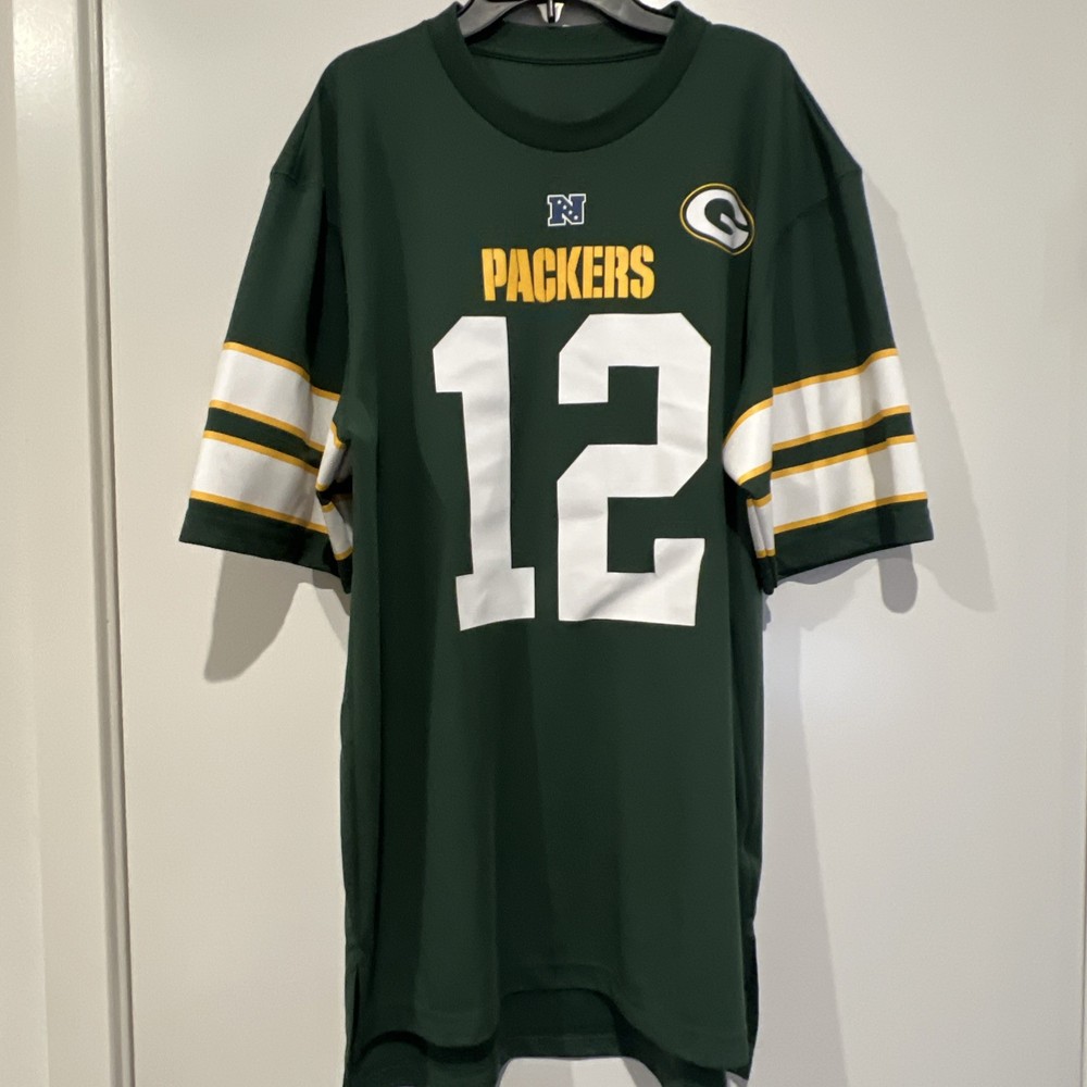 Aaron Rodgers Green Bay Packers #12 Green Jersey Mens Medium-image