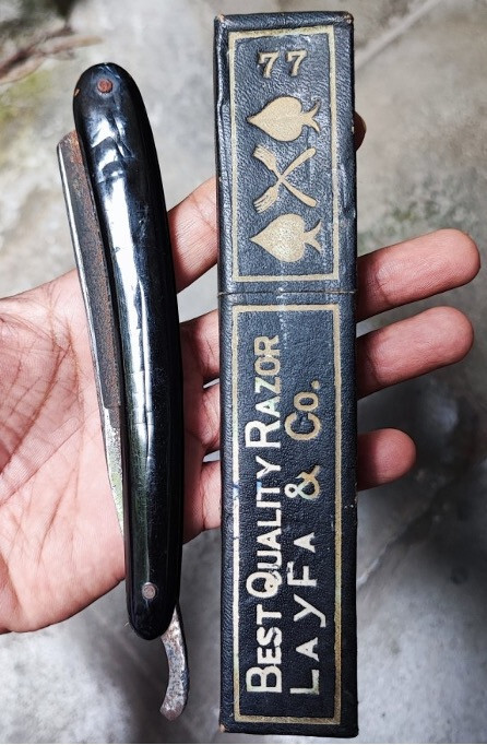 Razor Blade Friedr Herder Abr Sohn Solingen No 77 USED Made in Germany-image