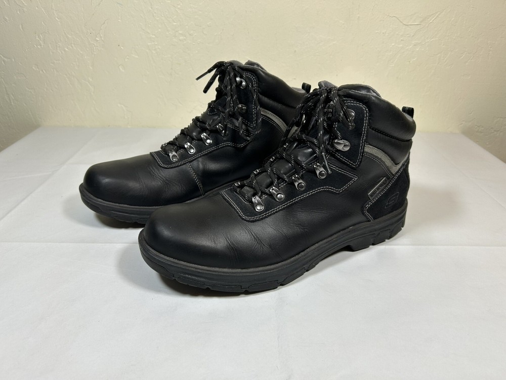 Skechers 64521 Black Segment Ander Ankle Boot Waterproof Men's Size 13