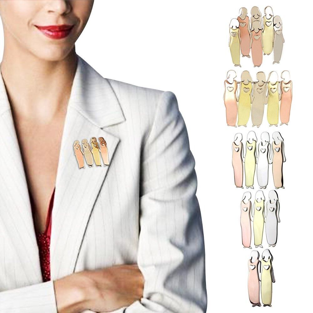 Alloy Metal Sisters Pin Birthday Gift BFF Pin Best Friends Pin Brooch  Sisters