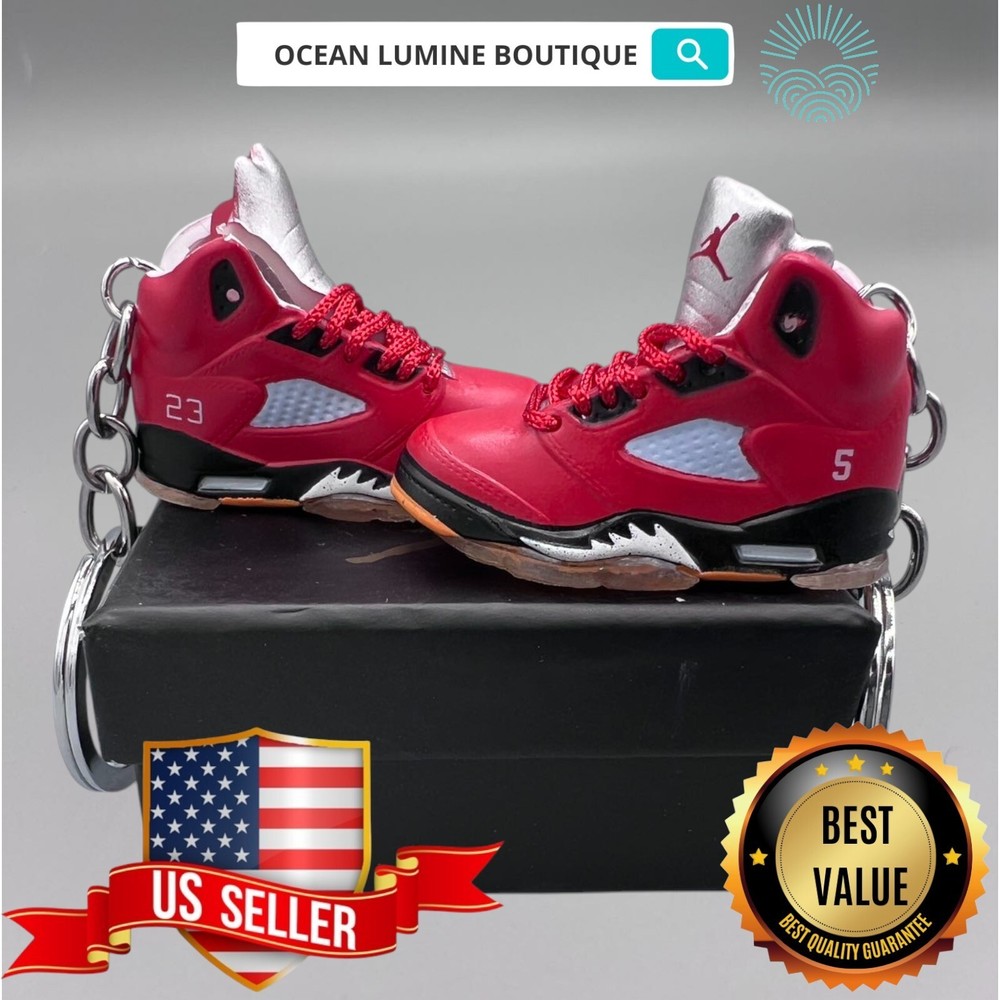 Air Jordan 3D Mini Sneaker Keychain, Shoe Keyring Shoe Box, Display Box Option