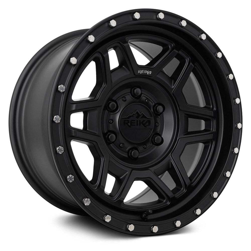 Reika R40 TROOPER 17x9 -12 Offset 5x127 Black Wheels Set of 4