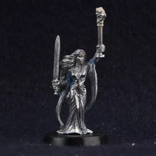 Warrior woman wielding sword and warhammer