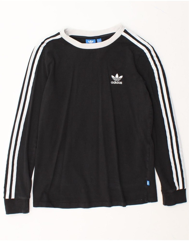 ADIDAS Womens Graphic T-Shirt Top UK 10 Small Black Cotton EN09