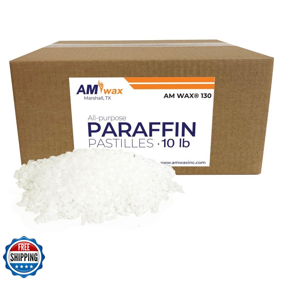 AM Wax 10 lb Fully Refined Paraffin Wax Pastilles, Paraffin Wax Candle Making