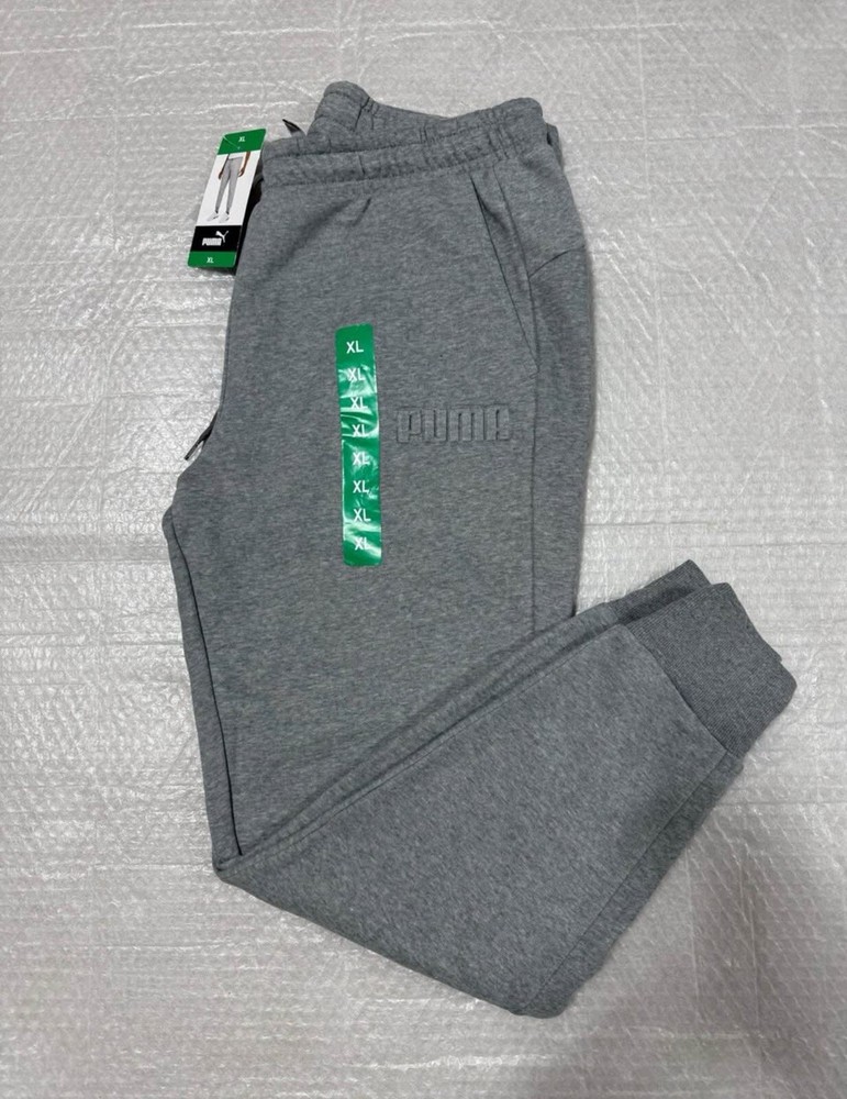 PUMA men’s Fleece Lined Athletic Embossed Sweatpants Cotton Blend size XL. New