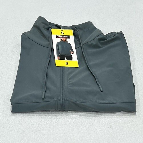 Kirkland Signature Ladies’ Active Full Zip Jacket, Blue (Gray), Size S