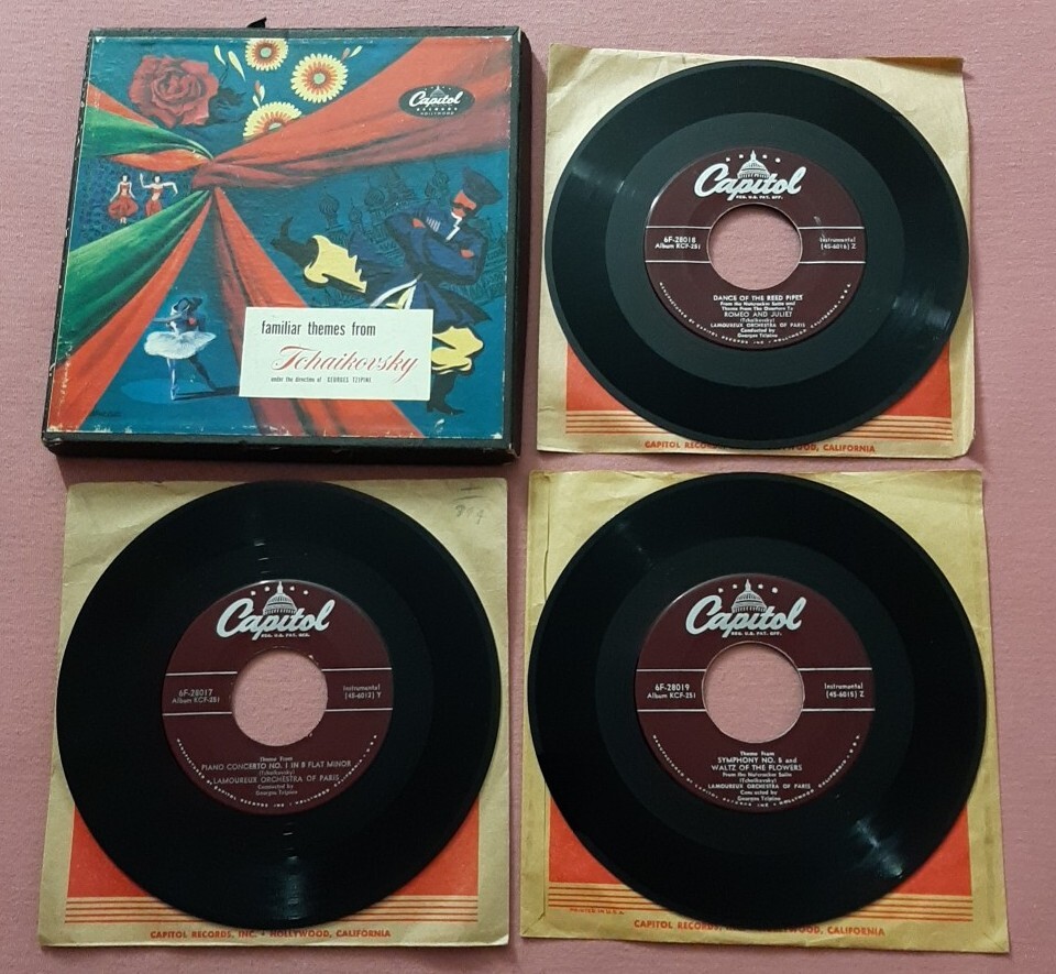 Georges Tzipine Familiar Themes From Tchaikovsky 3 45 box set Capitol KCF 251