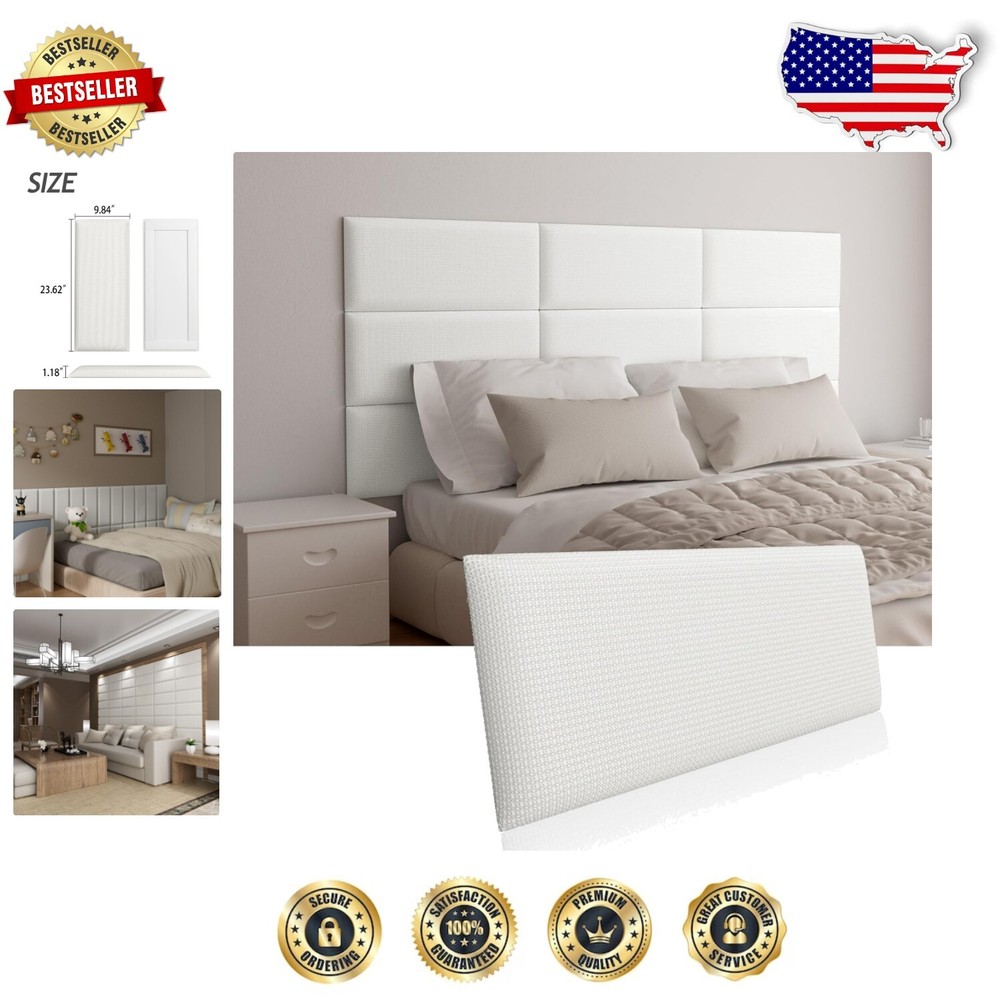 Comfortable Peel and Stick Wall Padding Panels - Soundproof & Stylish 4-Pack