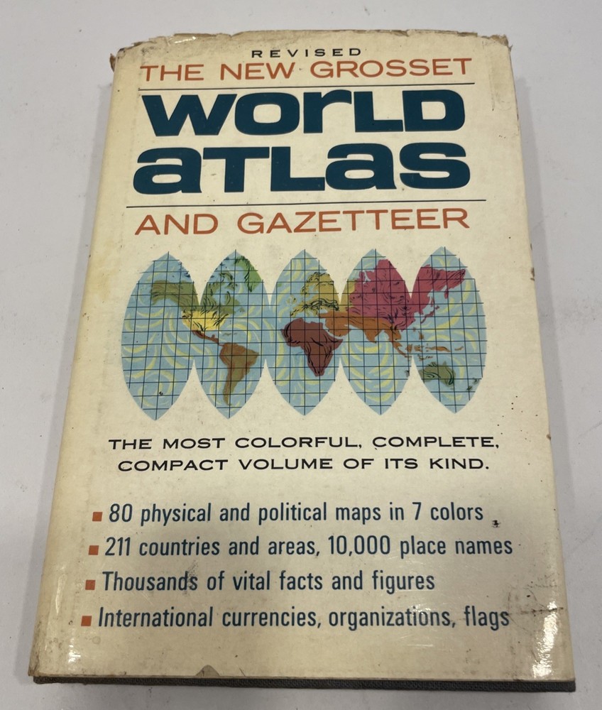 Grosset World Atlas and Gazetteer Hardcover Maps