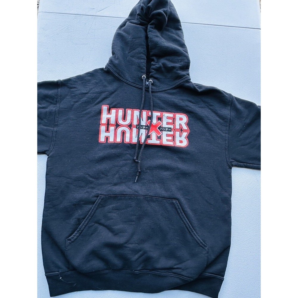 Hunter X Hunter Anime Manga Logo Women’s Long Sleeve Black Hoodie Medium