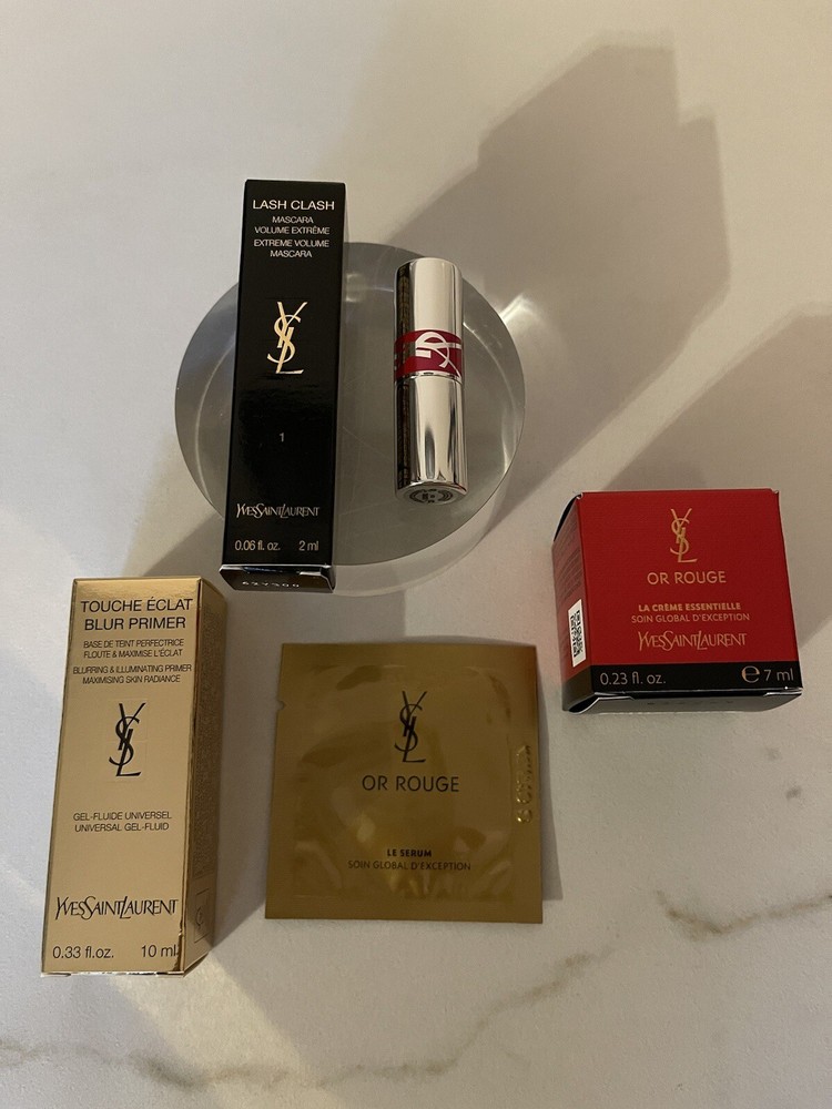 YSL 5-Piece Gift Set with Makeup Pouch by Yves Saint Laurent New