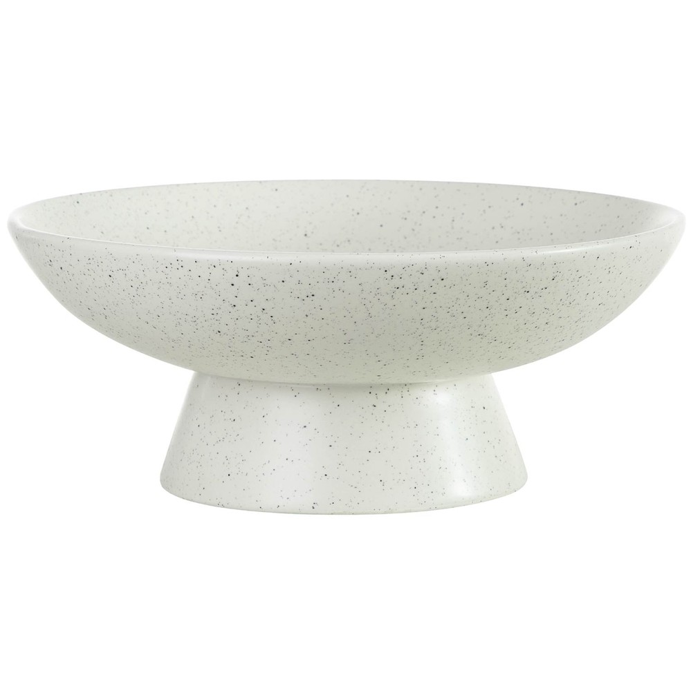 12-inch round speckled white ceramic kitchen bowl by Drew Barrymore  