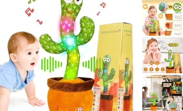 Baby Dancing Cactus for Baby Toys Boys Girls, Dancing Cactus Cactus Toy