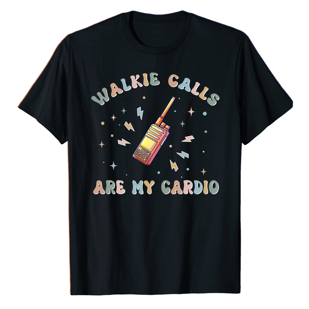 Walkie Calls Are My Cardio Special Education ABA SPED Speech Therapist T-Shirt-image