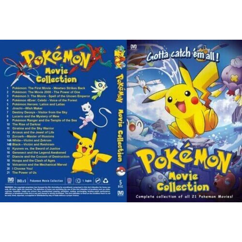 BEST OFFER!! Pokemon 21 In 1 Complete Movie Collection DVD [Anime] [English Dub]
