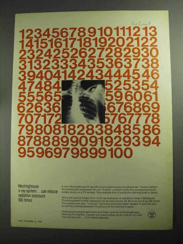 1968 Westinghouse X-Ray Television System Ad
