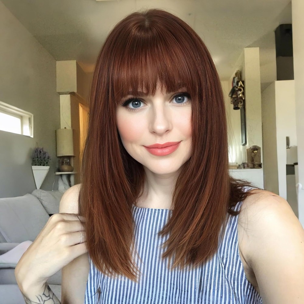 Auburn  Human Hair Wigs for Women 13x4 Lace Front Wig