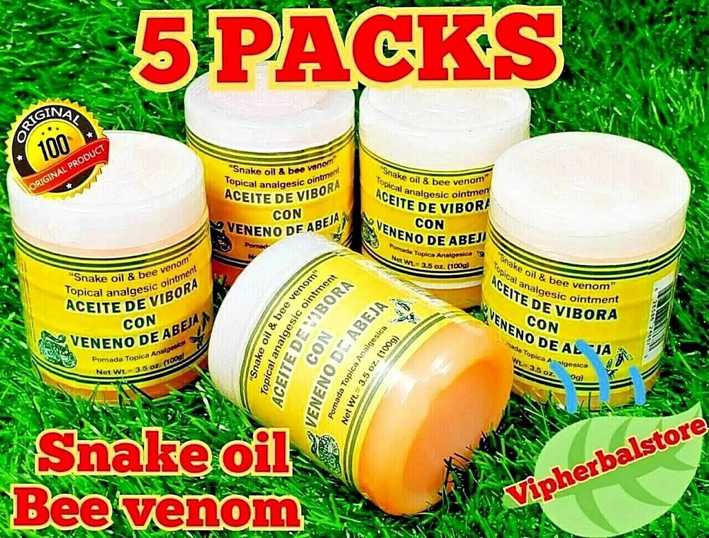 (5) Pomada Aceite de Vibora Veneno de Abeja ✅ Snake Oil Bee Venom Ointment 3.5oz-image