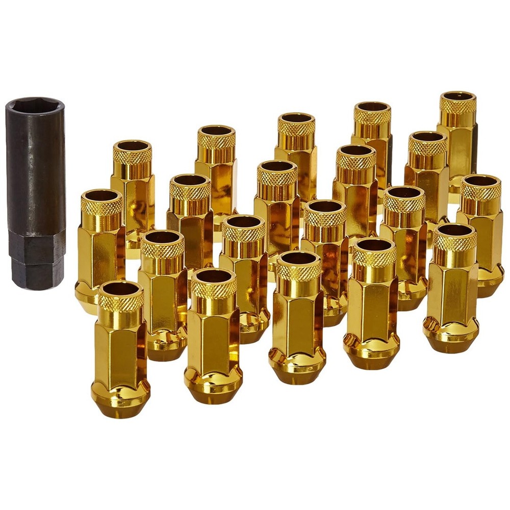 Muteki SR48 Open Ended Wheel Nuts M12x1.5 GOLD - 32906Z - UK STOCK