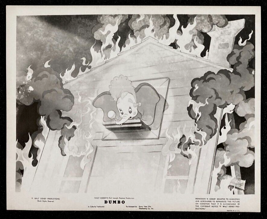 DUMBO Original Movie Press Photo Walt Disney Animation r60 Flying Elephant