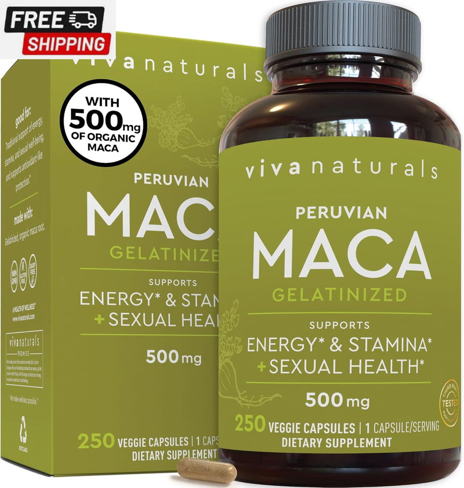 Peruvian Maca Root Supplement for Women & Men, 500Mg - Traditionally Used to Sup