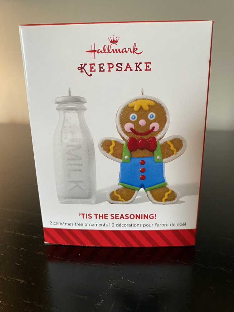 Hallmark Keepsake Ornament  'Tis the Seasoning 2014 Cookie & Milk- NEW- READ