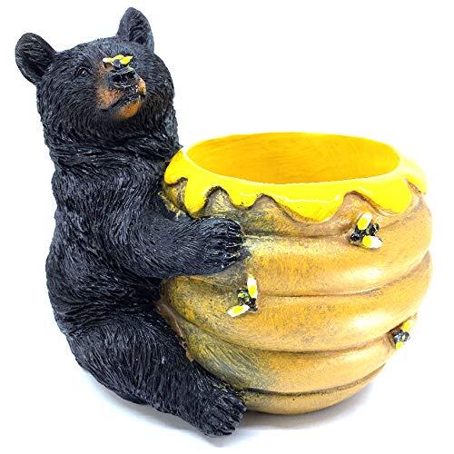 Plantadora de osos y abejas - flores suculentas decoración de jardín interior exterior-image