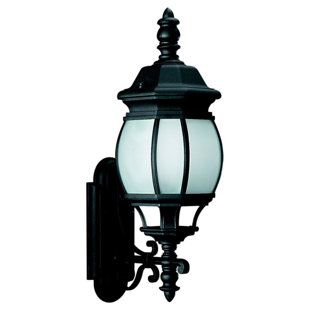 Sea Gull Lighting Wynfield 23.5 Inch Black Outdoor Frosted Wall Lantern 89103-12