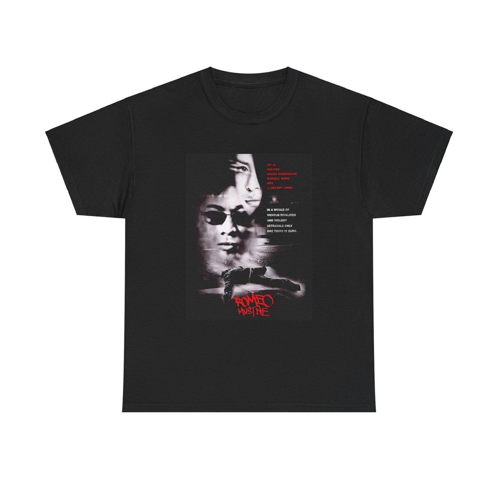 Romeo Must Die Shirt Movie Poster Jet Li Aalyiah Hip Hop Unisex Heavy Cotton Tee-image