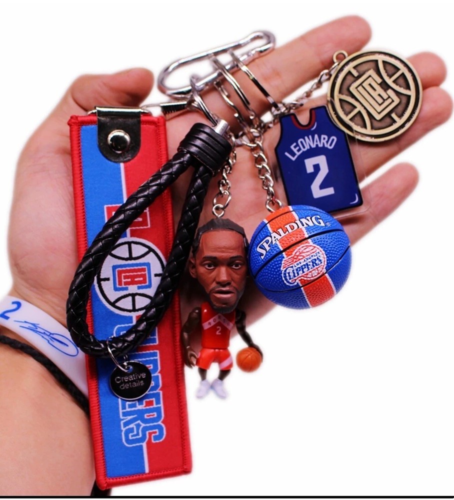 Kawhi Leonard Figure Souvenir Keychain NBA LA Clippers Memorabilia Fans Gift