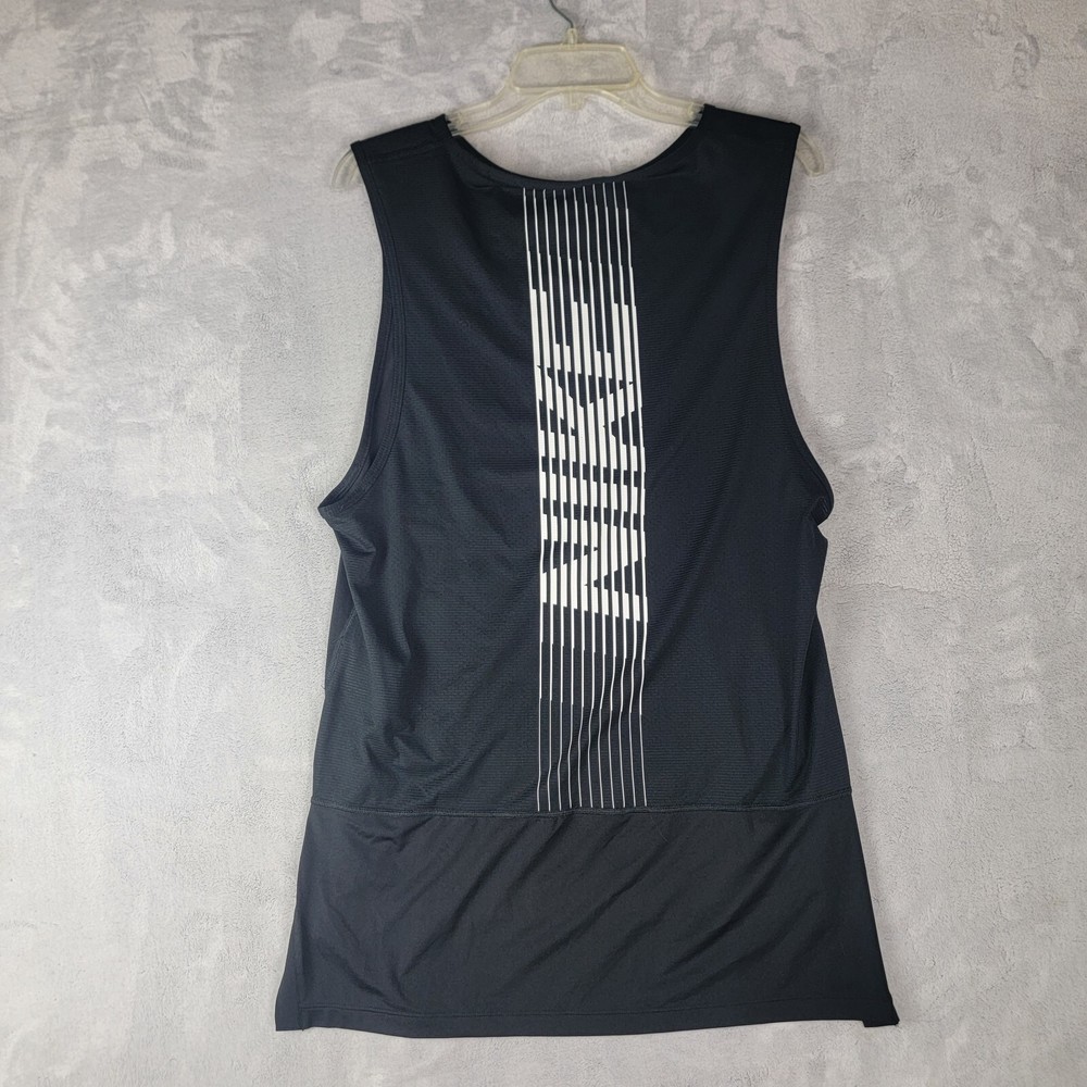 Nike Pro Dri Fit Tank Top Mens Medium Black Sleeveless Casual Stretch Blackout