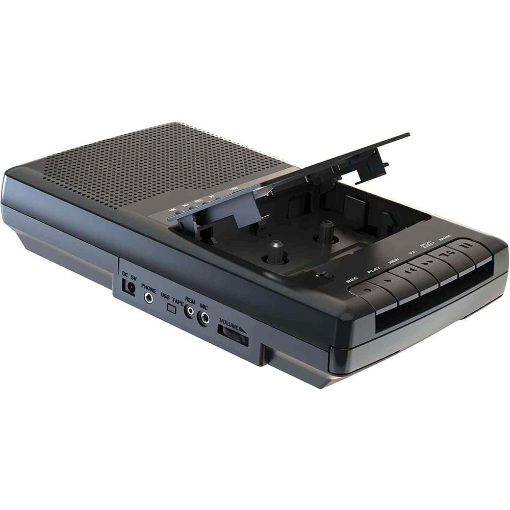 Portable Cassette Player Recorder With Stand-Alone Microphone, Walkman Tape Cass