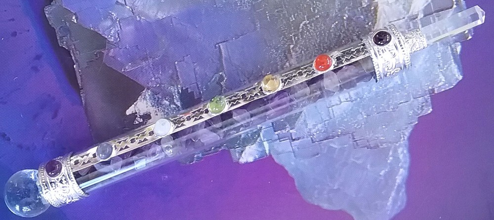 Amethyst Chakra Healing Wand with Quartz Point for Energy Balancing