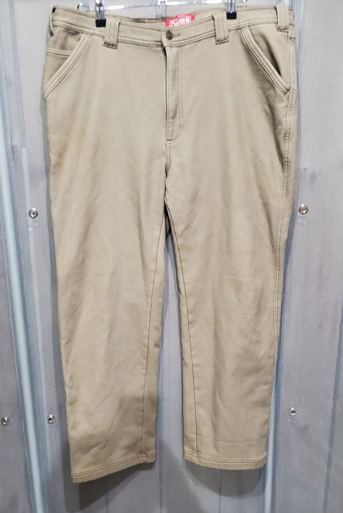 Coleman Insulated Outdoor Tan Camping Working Pants Mens 38 X 30