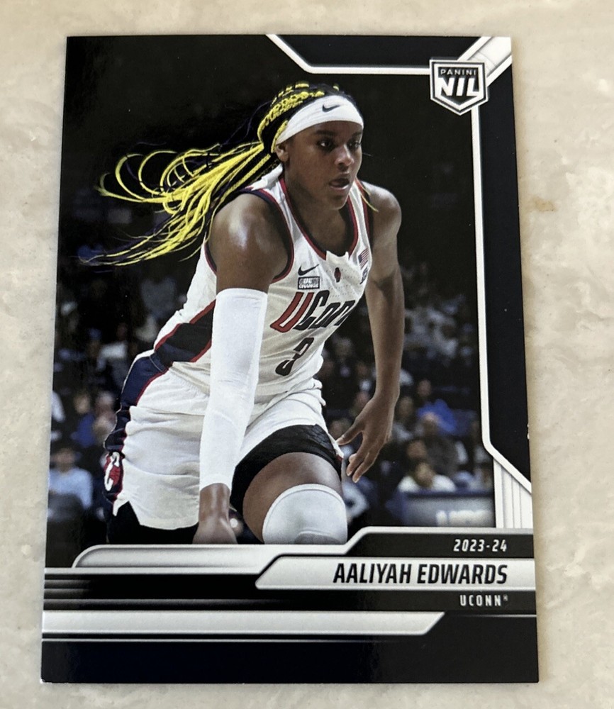 Aaliyah Edwards Basketball Card only 314 Made 2023 Panini UCONN NIL 1st Card-image