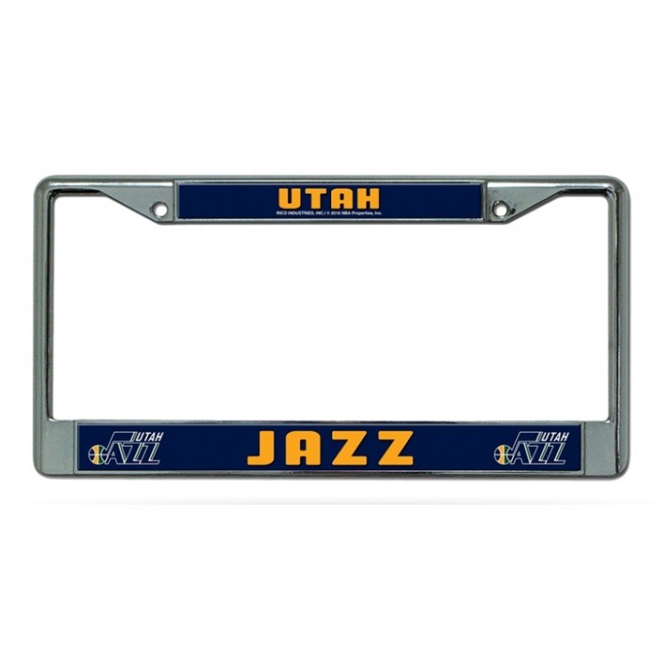 Utah Jazz Chrome NBA Basketball License Plate Frame Made in USA