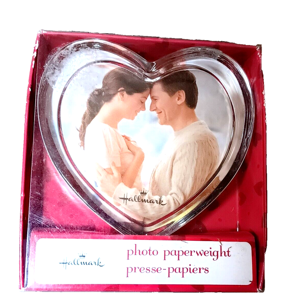 Hallmark Picture Frame Photo Paperweight Personalize Wedding Valentine Heart
