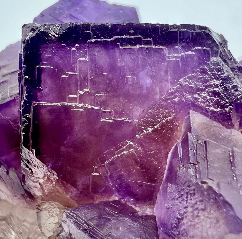 253g Natural Deep Purple Cubic Fluorite Specimen from Pak